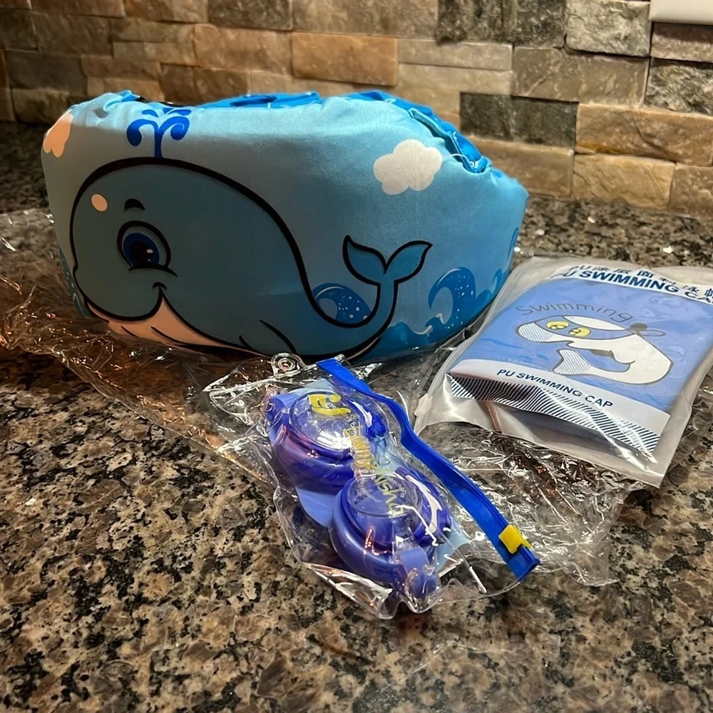 Swim floatie set in blue NEW